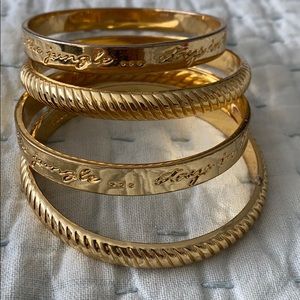 Lilly Pulitzer gold bangles